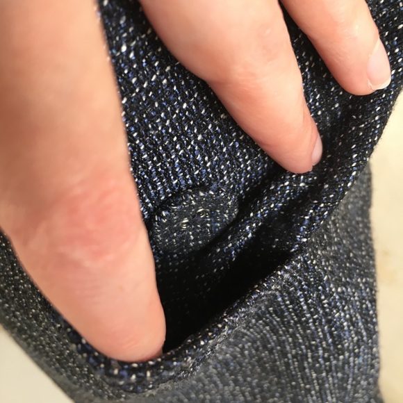 HVOFFRS Anthro NWOT Silk Tweed Dressy Shorts Blue - Picture 7 of 8